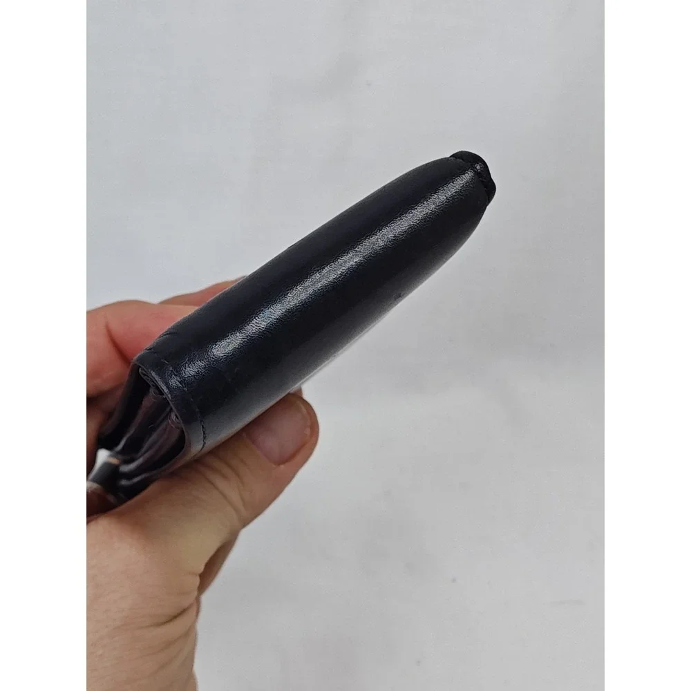 Vintage Rolfs Cowhide Black Leather Bifold Men's Wallet Coins Cards Keys Classic